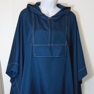 Simply Noelle Travel Rain Poncho with pouch Blue OS NWT